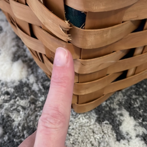 Large plaid basket - Picture 5 of 8